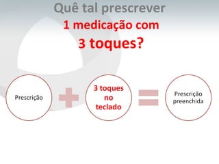 Quê tal prescrever  1 medicação com 3  toques? 