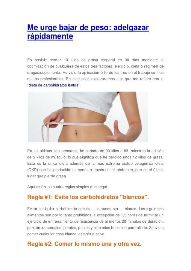 Me urge adelgazar que hago