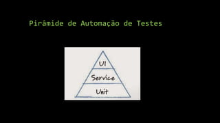 Pirâmide de Automação de Testes
 