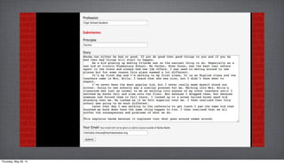 Thursday, May 29, 14
 