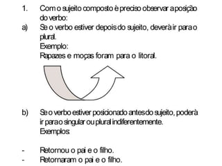 Concordância verbal