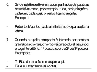 Concordância verbal