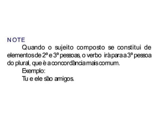 Concordância verbal