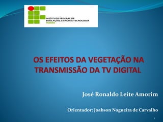 José Ronaldo Leite Amorim
Orientador: Joabson Nogueira de Carvalho
1
 
