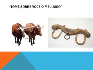 “TOME SOBRE VOCÊ O MEU JUGO”

 