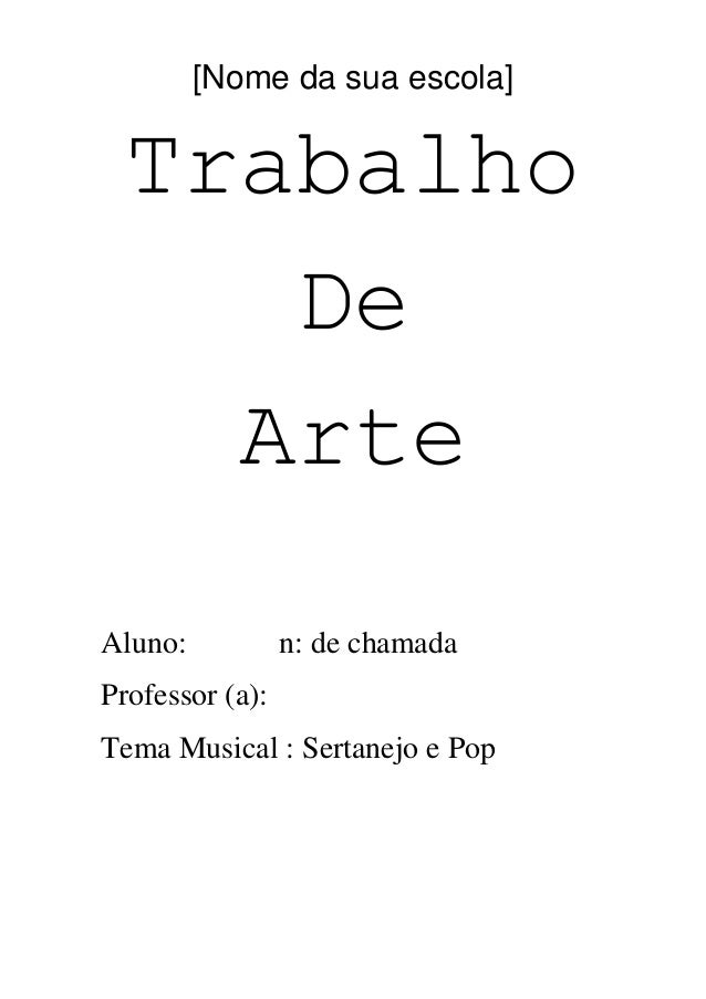 Trabalho curso arte