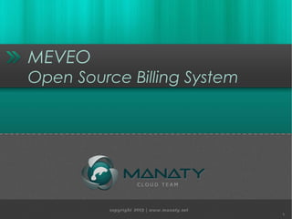 MEVEO
Open Source Billing System

1

 