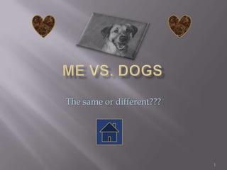 Me vs. Dogs The same or different??? 1 
