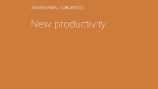 New productivity
 