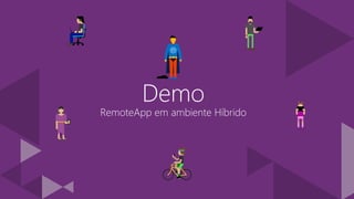 Demo
RemoteApp em ambiente Híbrido
 