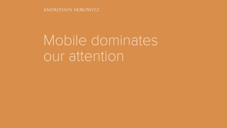 Mobile dominates
our attention
 