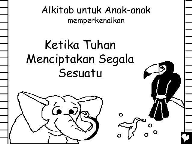Mewarnai Cerita Bergambar Ketika Tuhan Membuat Segala Sesuatu