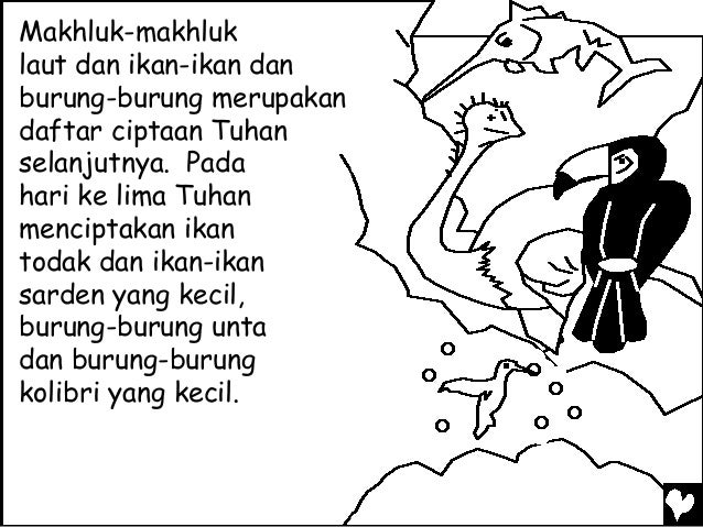 Mewarnai Cerita Bergambar Ketika Tuhan Membuat Segala Sesuatu