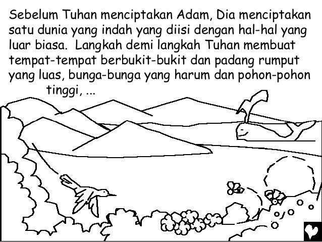 Mewarnai Cerita Bergambar Ketika Tuhan Membuat Segala Sesuatu
