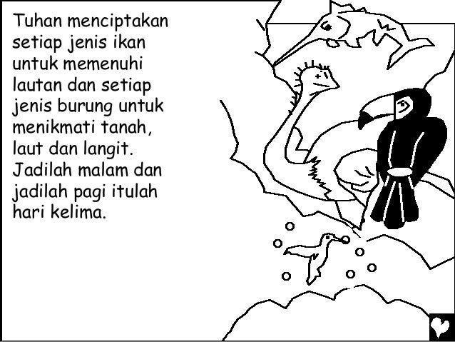 Mewarnai Cerita Bergambar Ketika Tuhan Membuat Segala Sesuatu Lask