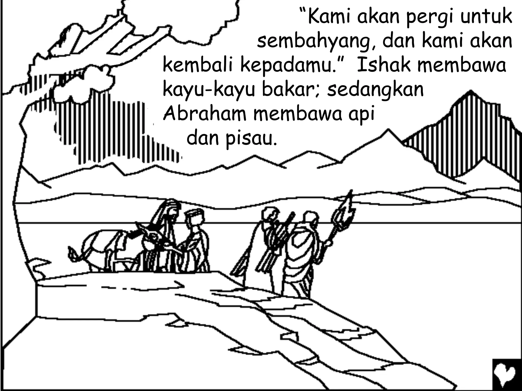 Menguji Mewarnai Cerita Rohani Bergambar - Allah Menguji Kasih Abraham | PDF