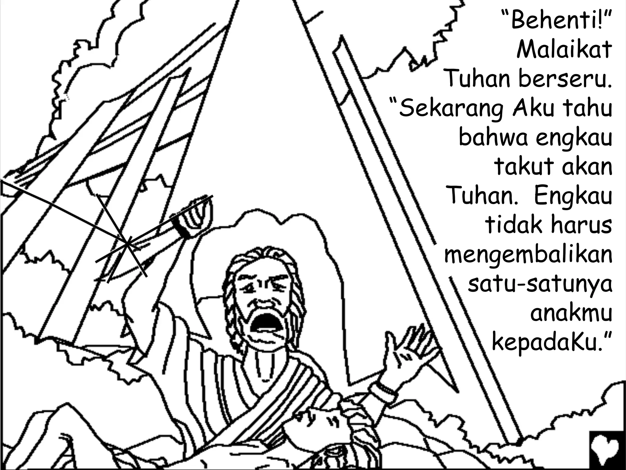 Menguji Mewarnai Cerita Rohani Bergambar - Allah Menguji Kasih Abraham | PDF