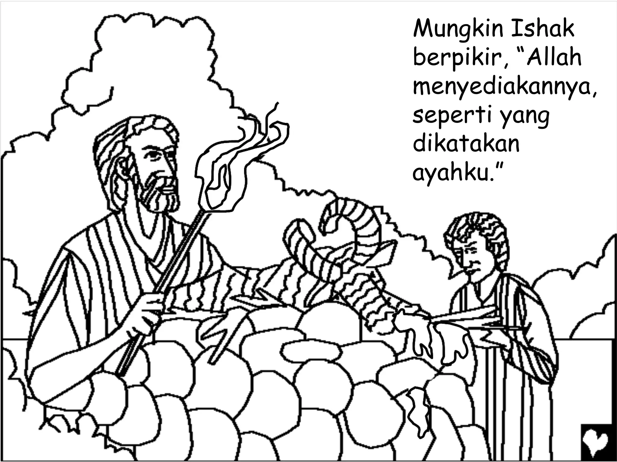 Menguji Mewarnai Cerita Rohani Bergambar - Allah Menguji Kasih Abraham | PDF