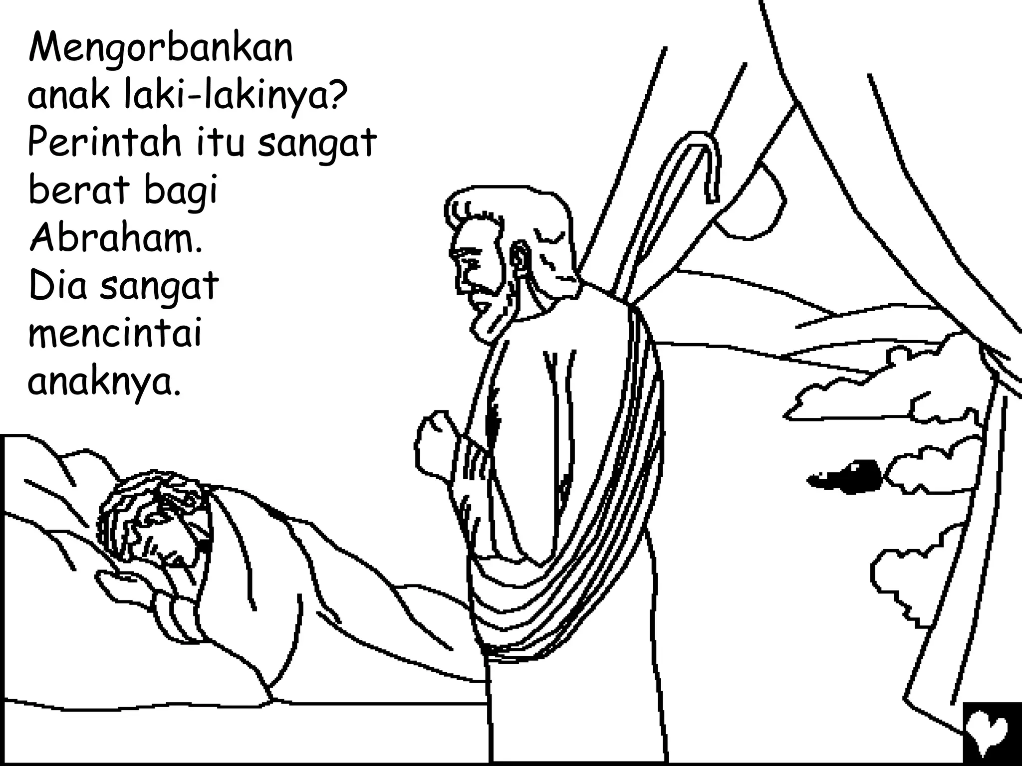 Menguji Mewarnai Cerita Rohani Bergambar - Allah Menguji Kasih Abraham | PDF