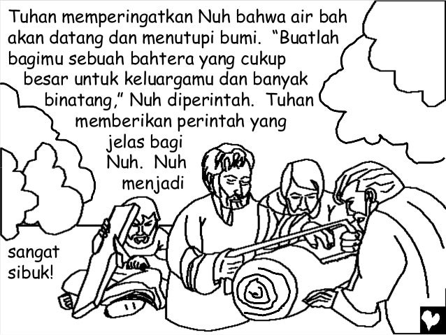 Mewarnai Cerita Rohani Bergambar - Nuh dan Air Bah 