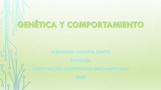 ALEXANDRA CHAVISTA SANTIS
BIOLOGÍA
CORPORACIÓN UNIVERSITARIA IBEROAMERICANA
2020
 