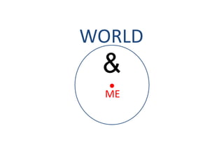WORLD

＆
ME

 