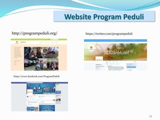 Mewujudkan inklusi sosial program peduli | PPTX