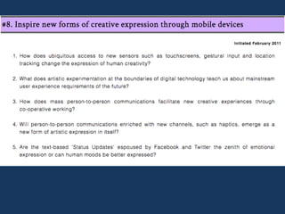 #MEX11: Inspiring new forms of creative expression through mobile devices