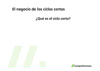 El negocio de los ciclos cortos

             ¿Qué es el ciclo corto?
 
