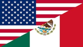 Mexican american flag