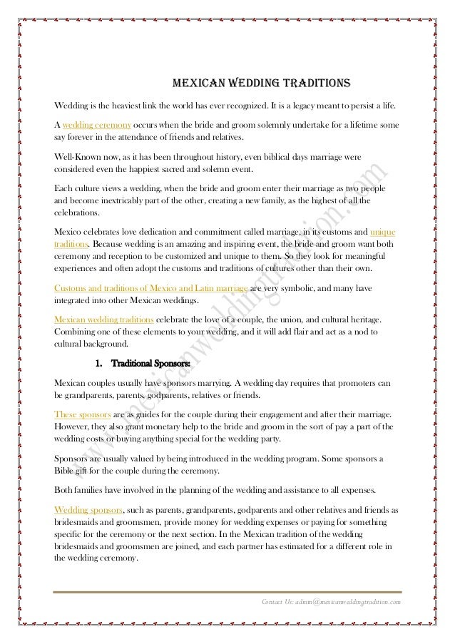 Mexican wedding traditions