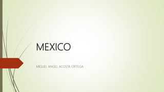 MEXICO
MIGUEL ANGEL ACOSTA ORTEGA
 