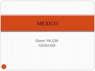 Gizem YALÇIN
130301039
MEXICO
1
 