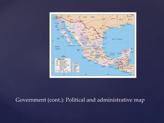Government (cont.): Political and administrative map
 