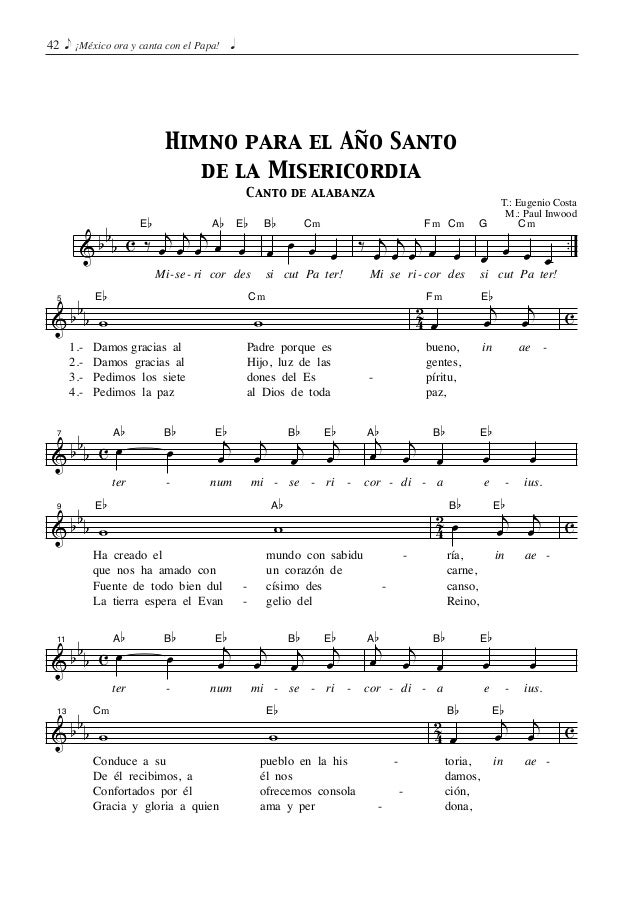 Mexico Ora Y Canta Con El Papa Partituras mexico ora y canta con el papa partituras