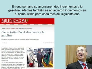 En una semana se anunciaron dos incrementos a la gasolina, además también se anunciaron incrementos en el combustible para cada mes del siguiente año 