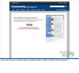 4D56




next you’re given a special code to prevent what’s called “session ﬁxation attack”.
 
