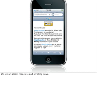 We see an access request... and scrolling down
 