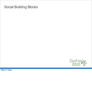 Social Building Blocks




Here’s how.
 