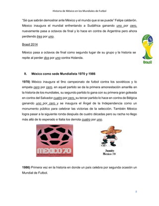 México en los mundiales de futbol | DOCX