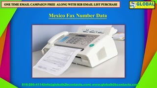 Mexico Fax Number Data
816-286-4114|info@globalb2bcontacts.com| www.globalb2bcontacts.com
 