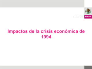 Impactos de la crisis económica de 1994 