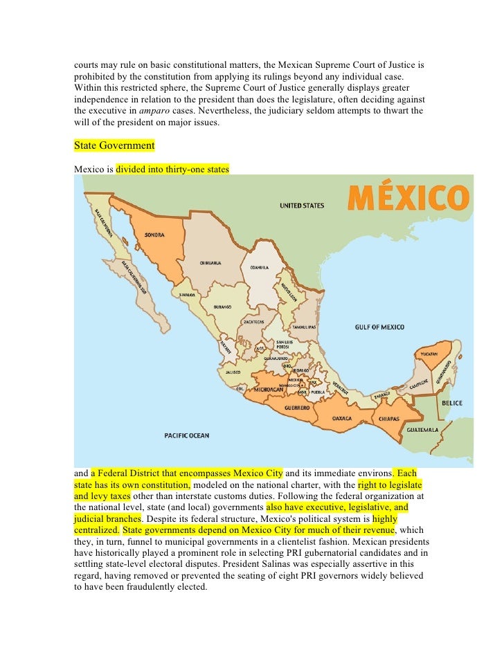 Mexico's Governmental Structure