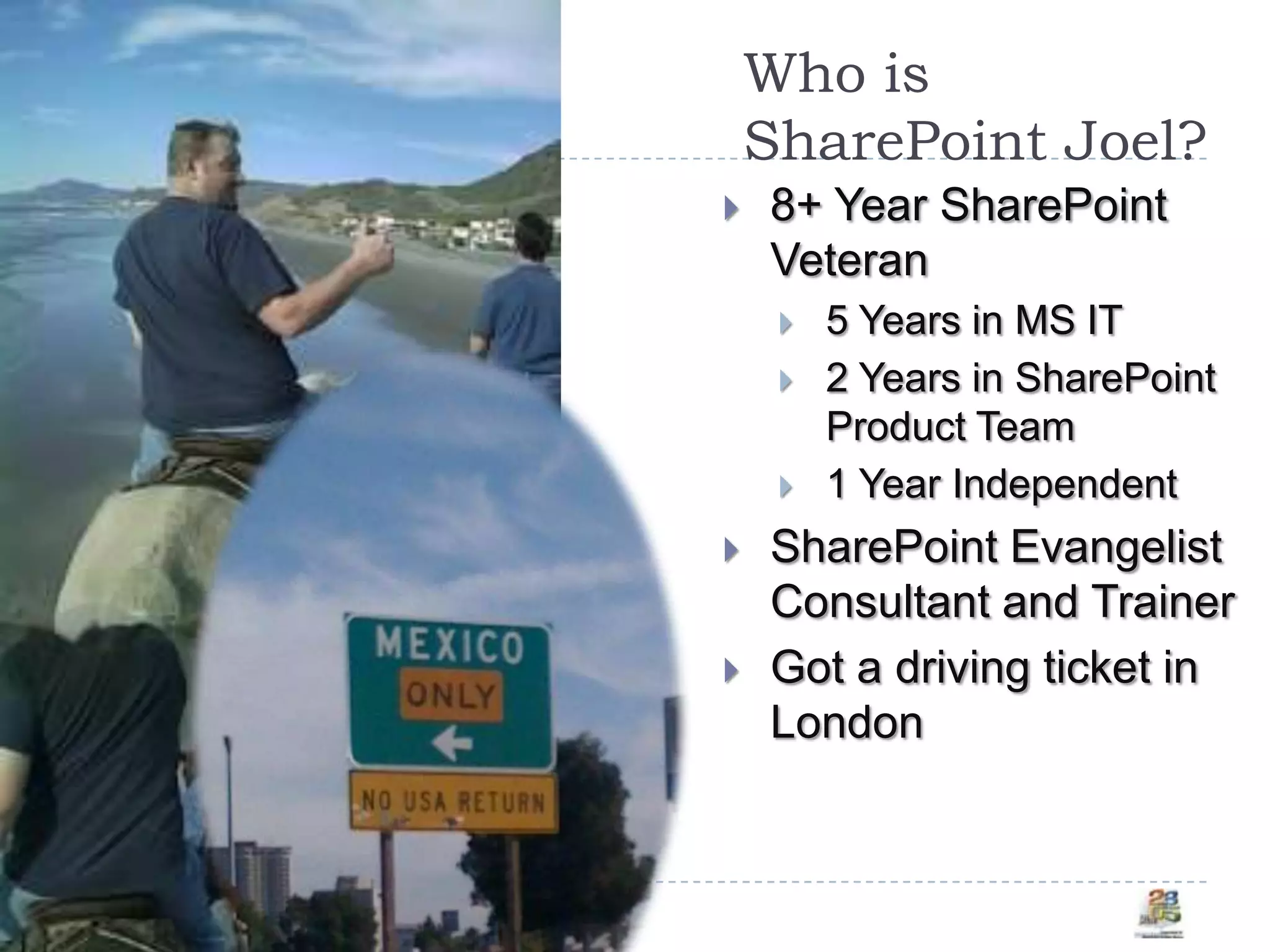 Segundo Semario de SharePoint en Mexico por Joel Oleson