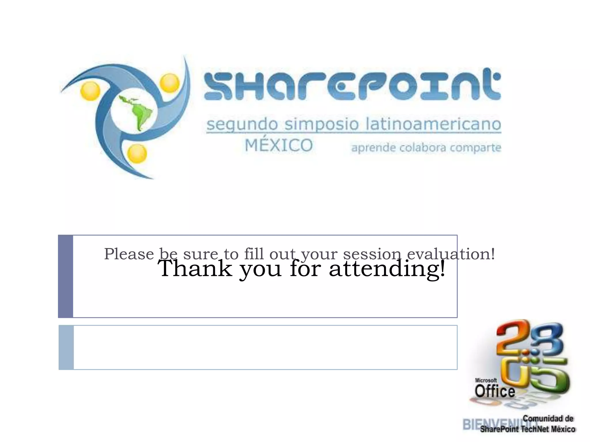 Segundo Semario de SharePoint en Mexico por Joel Oleson