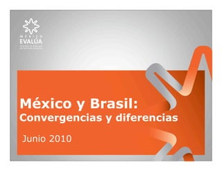 México y Brasil:
Convergencias y diferencias

Junio 2010
 