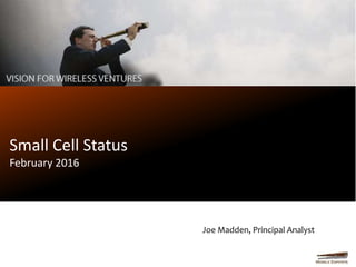 Small Cell Status
February 2016
Joe Madden, Principal Analyst
 