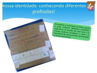 Nossa identidade- conhecendo diferentes
profissões!
 