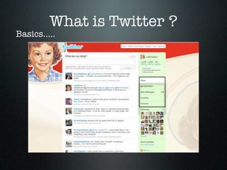What is Twitter ?
Basics.....
 