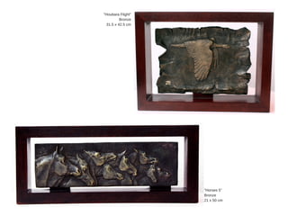 "Houbara  Flight"
Bronze
31.5  x  42.5  cm
"Horses  5"
Bronze
21  x  50  cm
 